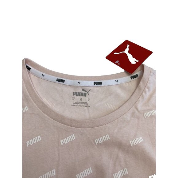 Women's Puma XL Pink and White Logo T-Shirt - Brand New, Stylish and Comfortable - Picture 2 of 10
